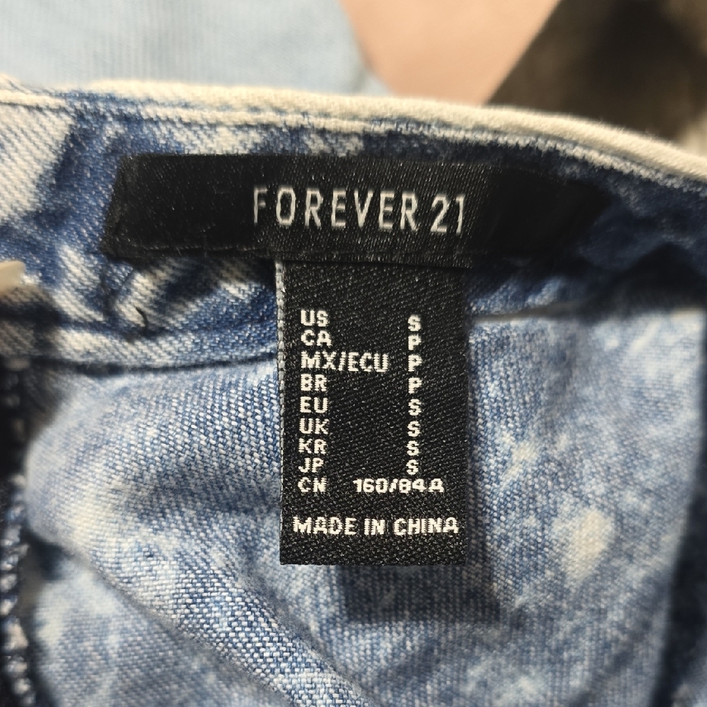 Denim Ruffle Women's Top - Picture 5 of 7